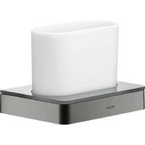 Склянка Axor Universal Softsquare 42834330 з тримачем, хром чорний полірований, фото №1