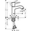 Смеситель для раковины Hansgrohe Metropol Classic 31301090 хром/золото, фото 2