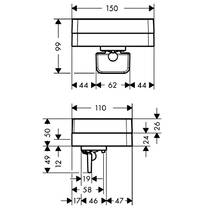 Дозатор для жидкого мыла Axor Universal Softsquare 42819330 хром черный полированный, фото №2