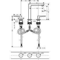 Смеситель для раковины Hansgrohe Metropol 32515990 золото полированный, фото №2