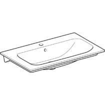 Раковина Geberit Selnova Square 500.995.00.1, 80 см, білий глянець, фото №2
