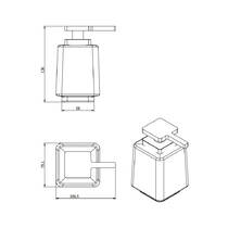 Дозатор для жидкого мыла Langberger Elegance 2132021A-01-00 хром/белый, фото №2