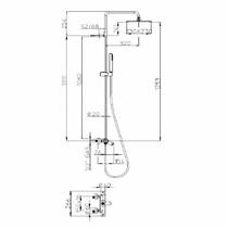 Душевая система Bossini COSMO L10403 030 с термостатом, фото №3