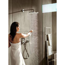 Смеситель скрытого монтажа для ванны/душа Hansgrohe Ecostat S 15758670 с термостатом, на 2 функции, черный матовый, фото №3