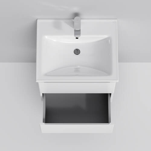 Тумба з раковиною AM.PM X-Joy M85 - FHX0552 - WC0552WG38 підвісна, 55 см, білий глянець, фото 4