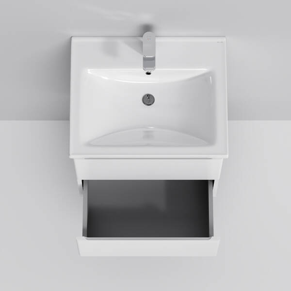 Тумба з раковиною AM.PM X-Joy M85 - FHX0552 - WC0552WG38 підвісна, 55 см, білий глянець, фото 4
