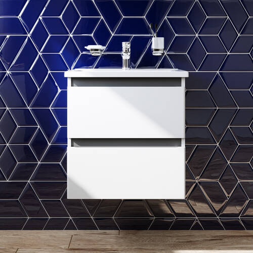 Тумба з раковиною AM.PM X-Joy M85 - FHX0552 - WC0552WG38 підвісна, 55 см, білий глянець, фото 5