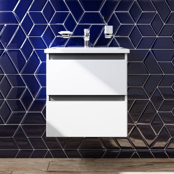 Тумба з раковиною AM.PM X-Joy M85 - FHX0552 - WC0552WG38 підвісна, 55 см, білий глянець, фото 5