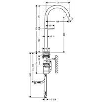 Змішувач для раковини Axor One 48030670 чорний матовий, фото №2
