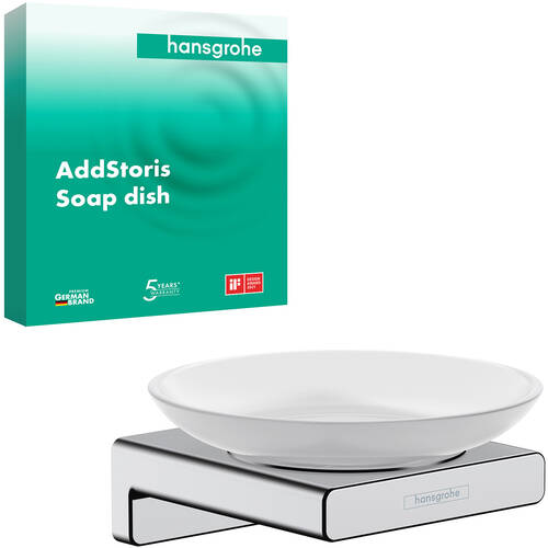Мильниця Hansgrohe AddStoris 41746000 з тримачем, хром, фото 2