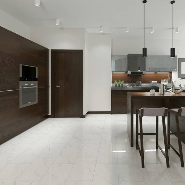 Плитка Ege Seramik Calacatta White Rectified 33x99 см, фото 2