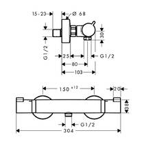 Змішувач для душу Hansgrohe Ecostat Comfort 13116700 з термостатом, білий матовий, фото №2