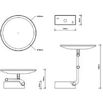 Косметичне дзеркало Decor Walther Basic Vision R 0123100 з LED-підсвічуванням та збільшенням 5х, хром, фото №2