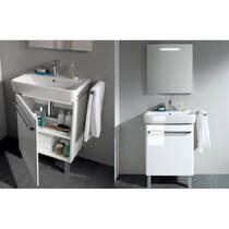 Тумба для раковины Geberit Selnova Compact 501.492.00.1 подвесная белый глянец, фото №6