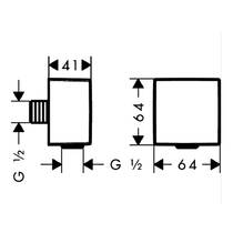 Шлангове підключення Axor ShowerSolutions 36732300 червоне золото полірований, фото №2