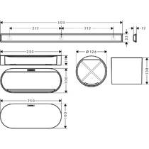 Набір аксесуарів 4в1 Hansgrohe WallStoris 27968670 чорний матовий, фото №2