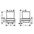 Склянка Hansgrohe AddStoris 41749990 з тримачем, золото полірований, фото 2