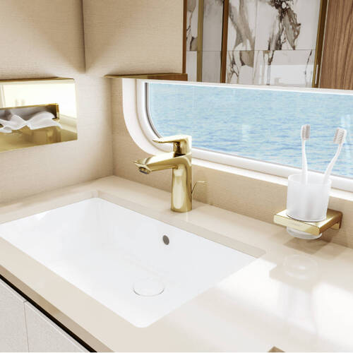 Склянка Hansgrohe AddStoris 41749990 з тримачем, золото полірований, фото 3