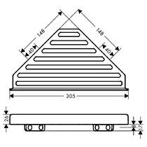 Полиця металева Hansgrohe AddStoris 41741990 золото полірований, фото №2