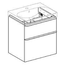 Тумба для раковини Geberit Smyle Square 500.352.JK.1 підвісна, лава матовий, фото №2