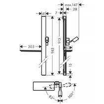 Душова штанга Hansgrohe Unica 27640000 900 мм хром, фото №2