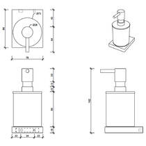 Дозатор для рідкого мила Decor Walther Contract WSP 0651600 з тримачем, хром, фото №2