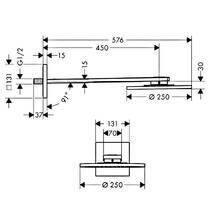Верхний душ Axor ShowerSolutions 35284140 бронза матовый, фото №2