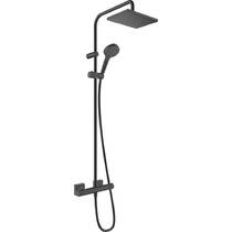 Душевая система Hansgrohe Vernis Shape Showerpipe 230 1jet 26286670 с термостатом черный матовый, фото №1