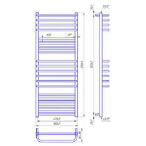 Полотенцесушитель водяной Mario Гера-Люкс 1250х500/470 1250х500 мм белый глянец, фото №2