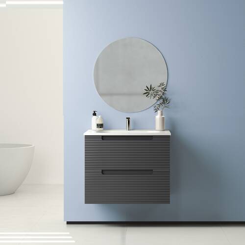 Тумба з раковиною Devit Acqua 088165G 60 см сірий, фото 2