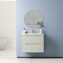 Тумба с раковиной Devit Acqua 088168V подвесная 60 см бежевая, фото №2