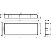 Настенная ниша Hansgrohe 56067670 XtraStoris Original с интегрированной рамкой 30х90х10 см, черный матовый, фото №3