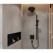 Настенная ниша Hansgrohe 56067670 XtraStoris Original с интегрированной рамкой 30х90х10 см, черный матовый, фото №4