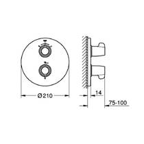 Змішувач прихованого монтажу для ванни/душу Grohe Grohtherm Special 29095000 з термостатом, хром, фото №2