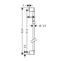 Душова штанга Hansgrohe Unica 900 мм 26506000 хром, фото №2