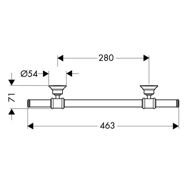 Поручень Axor Montreux 42030250 46 см, матовое золото, фото 2