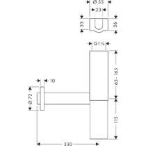 Сифон для раковины Axor Flowstar 51303250 матовое золото, фото №2