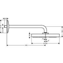 Верхний душ Axor One 48491250 золото матовый, фото №2
