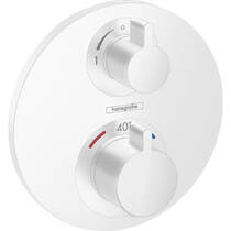 Змішувач прихованого монтажу для душу Hansgrohe Ecostat S 15758700 з термостатом, білий матовий, фото №1