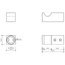 Гачок Decor Walther Corner CO HAK4 0562260 одинарний, чорний матовий, фото №2