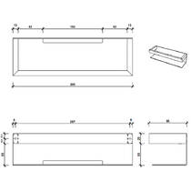 Полиця металева Decor Walther Contract DA30 0651560 30 см чорний матовий, фото №2