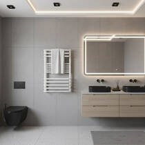 Полотенцесушитель водяной Mario Гера-Люкс 800х500/470 800х500 мм белый глянец, фото №1