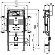 Модуль TECE TECEprofil 9300381 для подвесного унитаза, для людей с ограниченными физическими возможностями, бачок Uni, фото №1