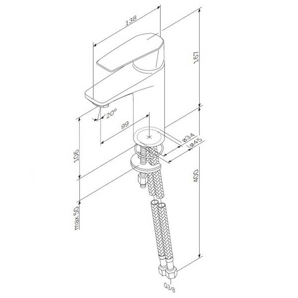 Смеситель для раковины АМ.РМ Gem F90E02122 черный, фото 6