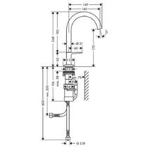 Змішувач для раковини Axor One 48020670 чорний матовий, фото №2