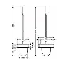 Щітка для унітазу Axor Universal Softsquare 42835310, червоне золото матовий, фото №2