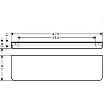 Полиця металева Axor Universal Circular 42844000 40 см хром, фото №2