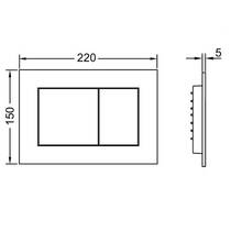 Клавіша для змиву Tece Now 9240417 біла матова, фото №2