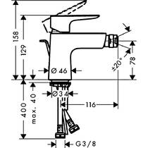 Змішувач для біде Hansgrohe Talis E 71720700 білий матовий, фото №2