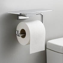 Тримач туалетного паперу з полицею Hansgrohe 41772000 хром, фото №1